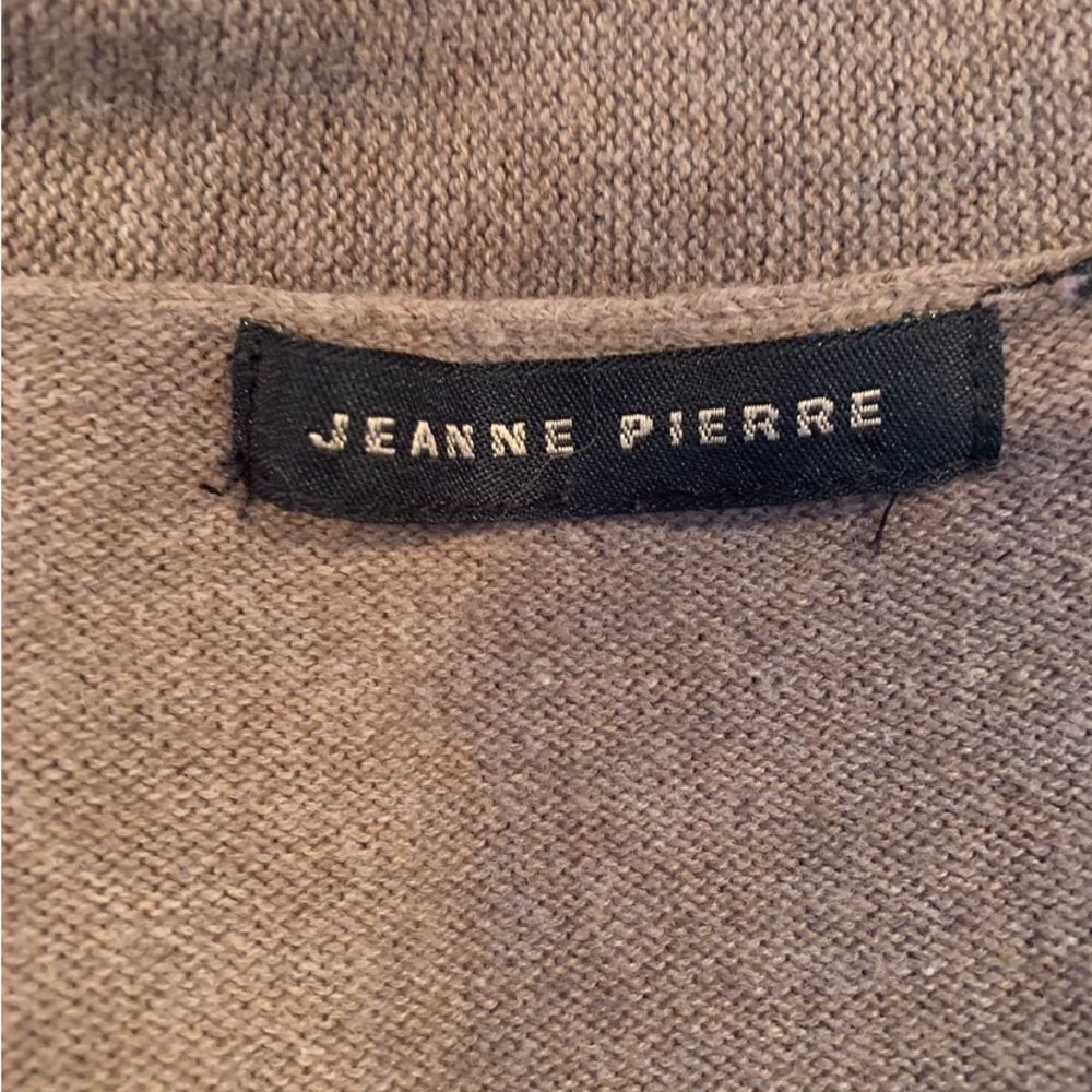 Jeanne Pierre Womens 1/4 Zip Cowl Neck Sweater Heather - Picture 4 of 6